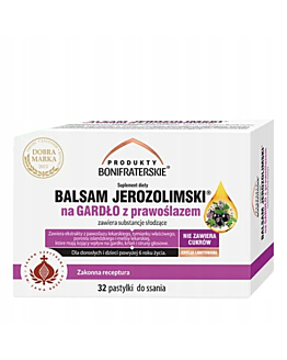 Balsam Jerozolimski na Gardło z Prawoślazem, Pastylki do Ssania 32 szt.