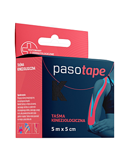 Pasotape Taśma kinezjologiczna 5 cm x 5 cm Czarna