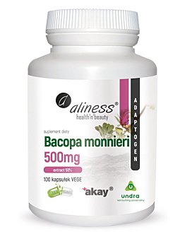 Aliness Bacopa Monnieri Extract 50%, 500 mg, kapsułki, 100 szt