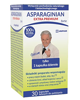 Asparginian Extra Premium Forte, Zestaw witamin i minerałów, Kapsułki