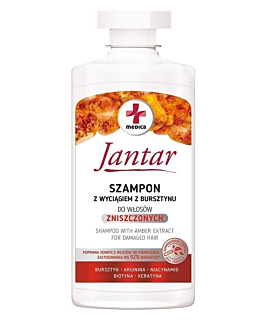 Jantar Med szampon z wyciągiem z bursztynu do włosów zniszczonych 3 