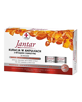 Jantar Med Kuracja w ampułkach z wyciągiem z bursztymu do włosów bardzo zniszczonych