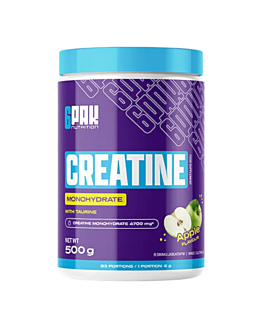 6PAK Creatine Monohydrate Jar Apple, proszek 500g