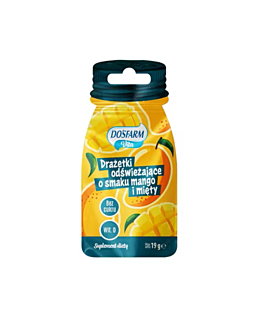 Dosfarm Vita Drażetki odświeżające o smaku Mango i Mięty z wit. D3