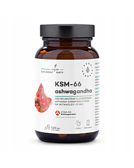 Aura herbals ashwagandha KSM-66 Korzeń 200 mg, kapsułki 120 szt.