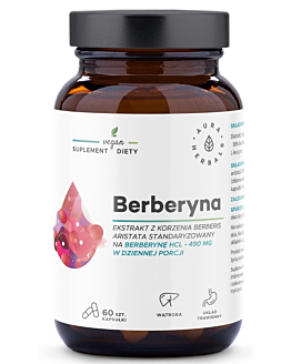 Aura Herbals Berberyna 490 mg HCL Berberis Aristata, Kapsułki