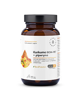 Aura Herbals Kurkuma 500 mg BCM-95 + Piperyna Kapsułki