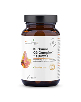 Aura Herbals Kurkuma 500 mg C3 Complex + Piperyna Kapsułki 