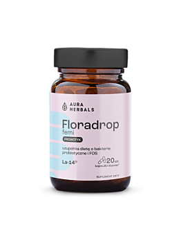 Aura Herbals Floradrop Femi, Probiotyk dla kobiet, Kapsułki, 20 szt.