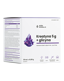 Aura Herbals Kreatyna 5 g Monohydrat + Glicyna 30 szt.