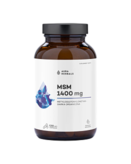 Aura Herbals MSM 1400 mg Siarka organiczna Kapsułki, 120 szt.