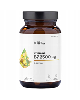 Aura herbals Witamina B7 2500 mcg (Biotyna), Kapsułki 120