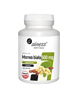 Aliness Morwa biała 4:1 z cynamonowcem i chromem 500 mg Tabletki, 180 szt.