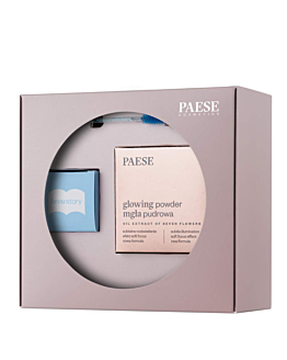 Paese Zestaw Glitter & Glee Set, Puder Rozświetlający Glowing Powder + Mydło do stylizacji Brwi Browstory