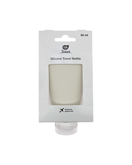Life travel Bottiglia in silicone da viaggio trapezoidale, grigia
