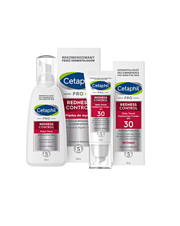 Cetaphil Zestaw kosmetyków: Pro Redness Control Pianka do mycia + Pro Redness Control Krem nawilżająco-matujący na dzień SPF30