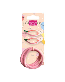 Glamour Spinki do włosów-pyki z gumkami Tukany 4 szt.