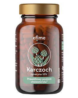 Efime Karczoch, Suplement diety pomagający utrzymać prawidłowe stężenie cholesterolu, 60 Kapsułek