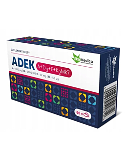 Ekamedica Witaminy A+D3+E+K2MK7  Kapsułki, 60 szt.