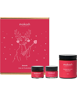 Mokosh zestaw Amorek - Usta do Pocałunków: balsam 15 ml + peeling 15 ml + balsam 180 ml