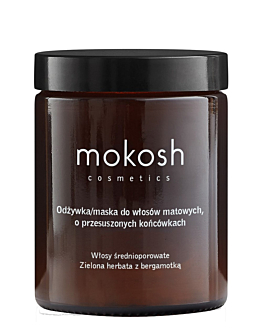 Mokosh Odżywka/Maska do włosów matowych o przesuszonych końcach Zielona Herbata z Bergamotką (wł. śr