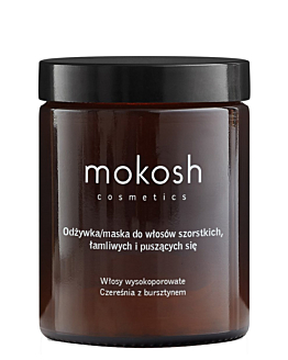 Mokosh Odżywka/Maska do włosów szorstkich, łamliwych i puszących się Czeresnia z Bursztynem 180 ml