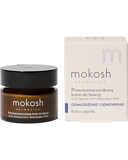 Mokosh Przeciwzmarszczkowy krem do twarzy 0,5% (Retinolu H10 i Retinoinianu HPR), 15ml