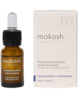 Mokosh Przeciwzmarszczkowe serum do twarzy 2,5% (Retinolu H10 i Retinoinianu HPR) 