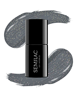 Semilac Lakier hybrydowy UV Hybrid, 326 Foggy Gray Shimmer 