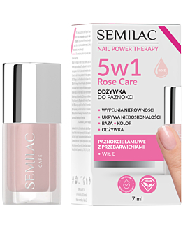 Semilac Odżywka do paznokci Nail Power Therapy 5w1, Rose Care