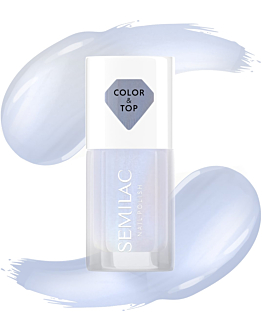 Semilac 2W1 Top e Smalto Classico Blue Holo Glazed
