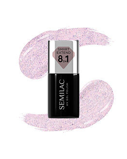 Semilac Smalto Ibrido Smart Extend 8in1, 806 Glitter Delicate Pink
