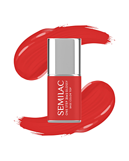 Semilac Lakier hybrydowy One Step Glossy, S530 Scarlet
