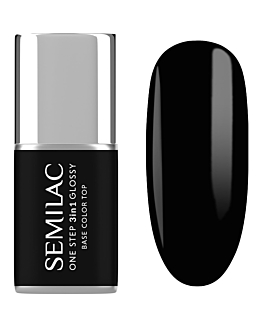 Semilac Lakier hybrydowy One Step Glossy, S190 The Black