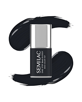 Semilac Smalto Semipermanente One Step Glossy, S190 The Black