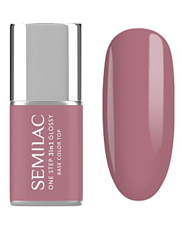 Semilac Lakier hybrydowy One Step Glossy, S201 Earth Pink