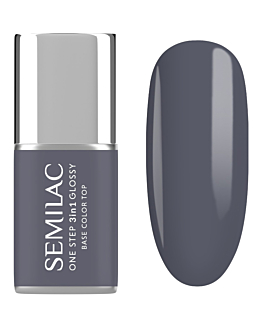 Semilac Lakier hybrydowy One Step Glossy, S185 Stone Grey