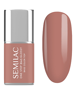 Semilac Lakier hybrydowy One Step Glossy, S235 Peach Beige