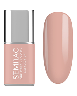 Semilac Lakier hybrydowy One Step Glossy, S450 Light Peach