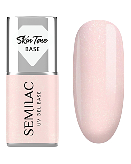 Semilac Baza do lakierów hybrydowych Skin Tone Cover Base, Glitter Rose