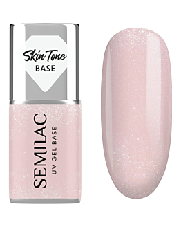 Semilac Baza do lakierów hybrydowych Skin Tone Cover Base, Glitter Beige 