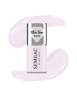 Semilac Base per smalti ibridi Skin Tone Cover Base, Milky Pink