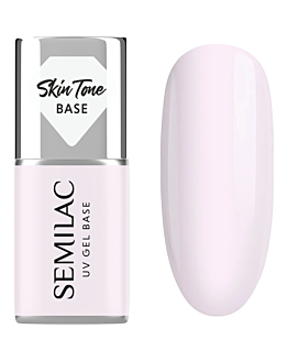 Semilac Baza do lakierów hybrydowych Skin Tone Cover Base, Milky Pink 