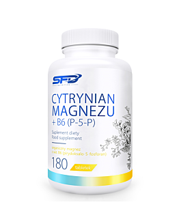 SFD Cytrynian Magnezu + B6 (P-5-P), Suplement diety zawierający magnez i witaminę B6, Tabletki