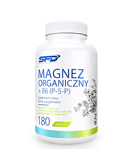 SFD Magnez Organiczny + B6 (P-5-P), Suplement diety zawierający magnez i witaminę B6, Tabletki