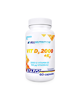 Allnutrition Vit. D3 2000 + K2 Linseed Oil, kapsułki