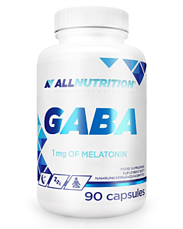 Allnutrition Gaba New, Suplement Zawierający Kwas Gamma-Aminomasłowy z Dodatkiem Melatoniny, Kapsułki