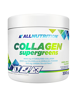 Allnutrition Collagen & Supergreens Green Apple, proszek 300 g