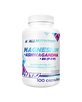 Allnutrition Magnesium + Ashwagandha + B6 (P-5-P) Kapsułki, 100 szt.