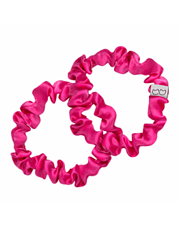 Cat & Cat Komplet dwóch jedwabnych gumek do włosów, Magenta 